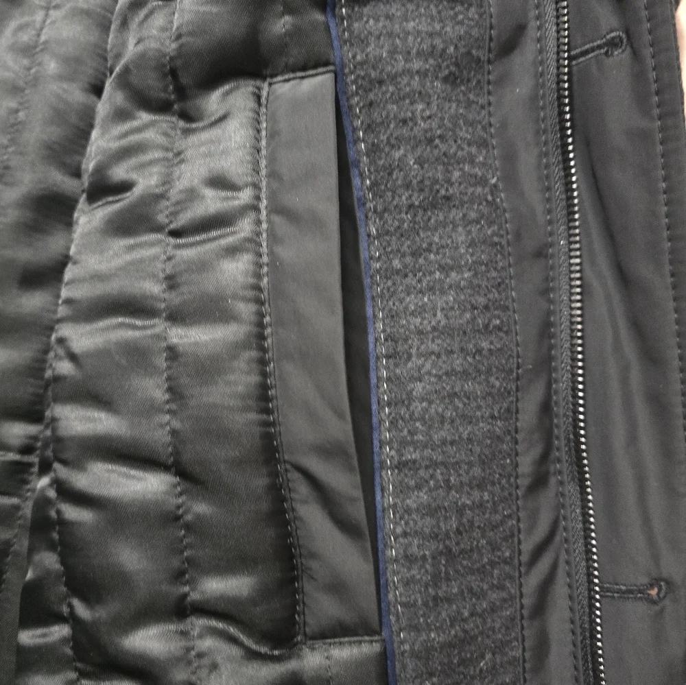 BOSS HUGO Boss Cassman coat wool blend zip/button front pockets lined men 40R
